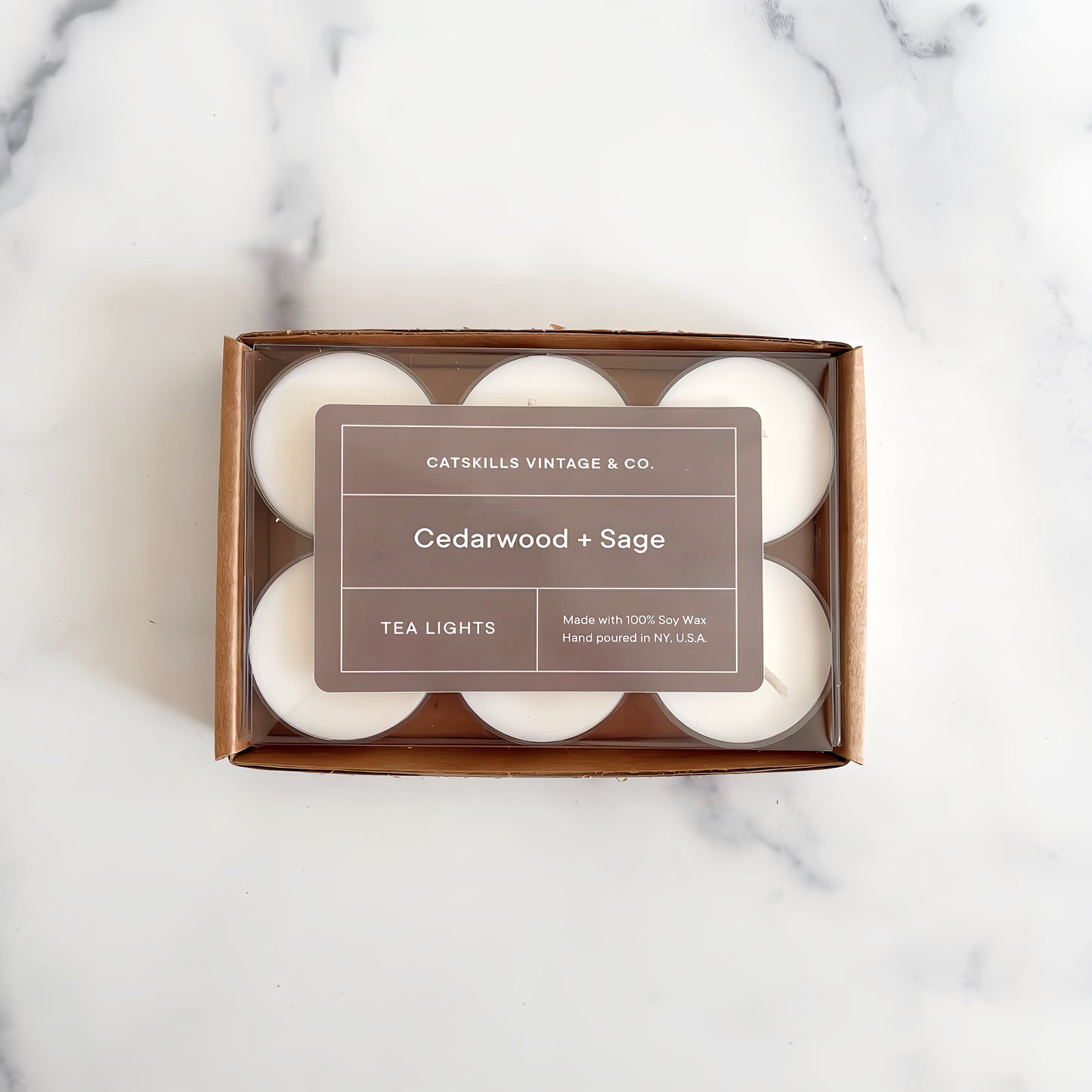 Tea Lights - Cedarwood + Sage