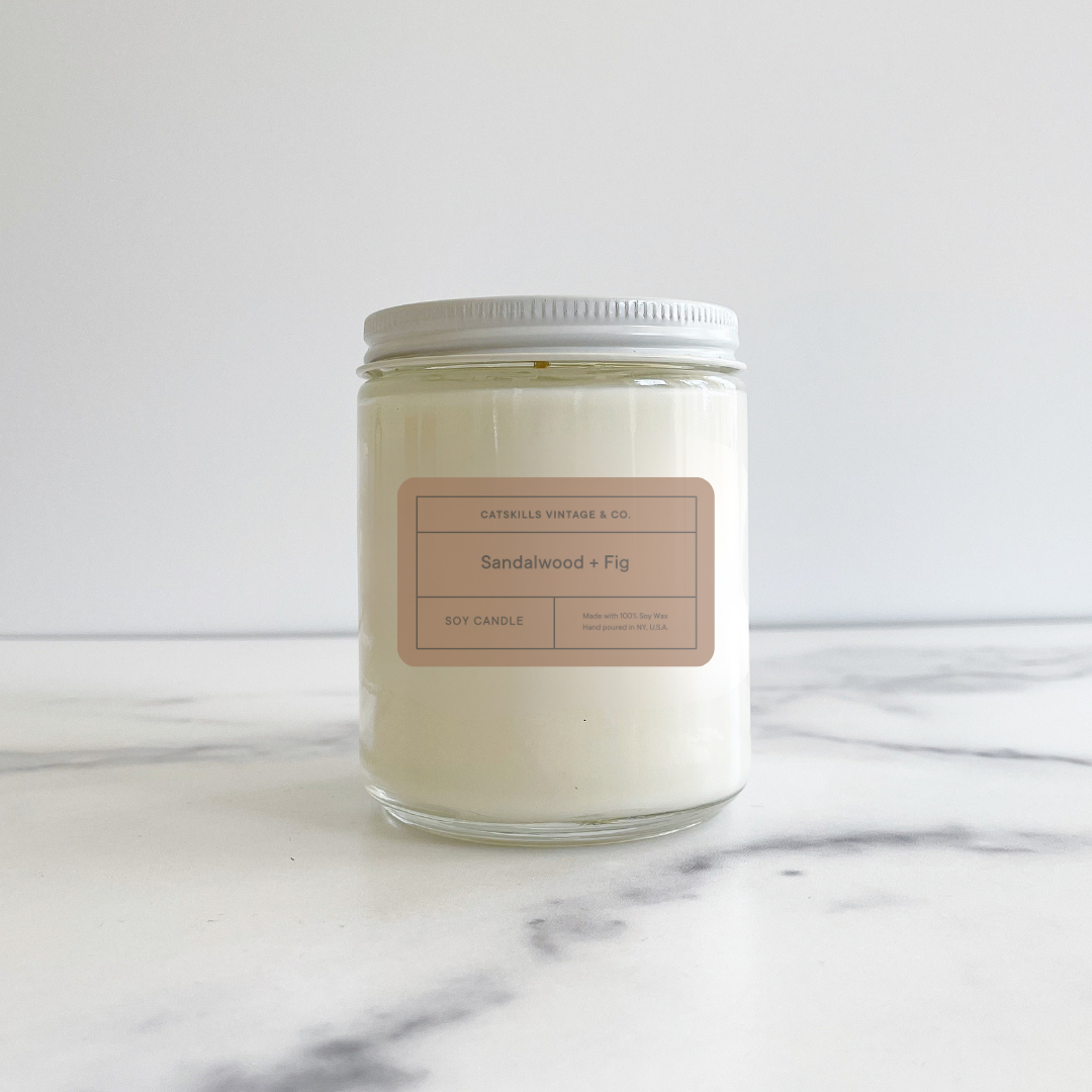 Sandalwood + Fig Glass Jar Candle
