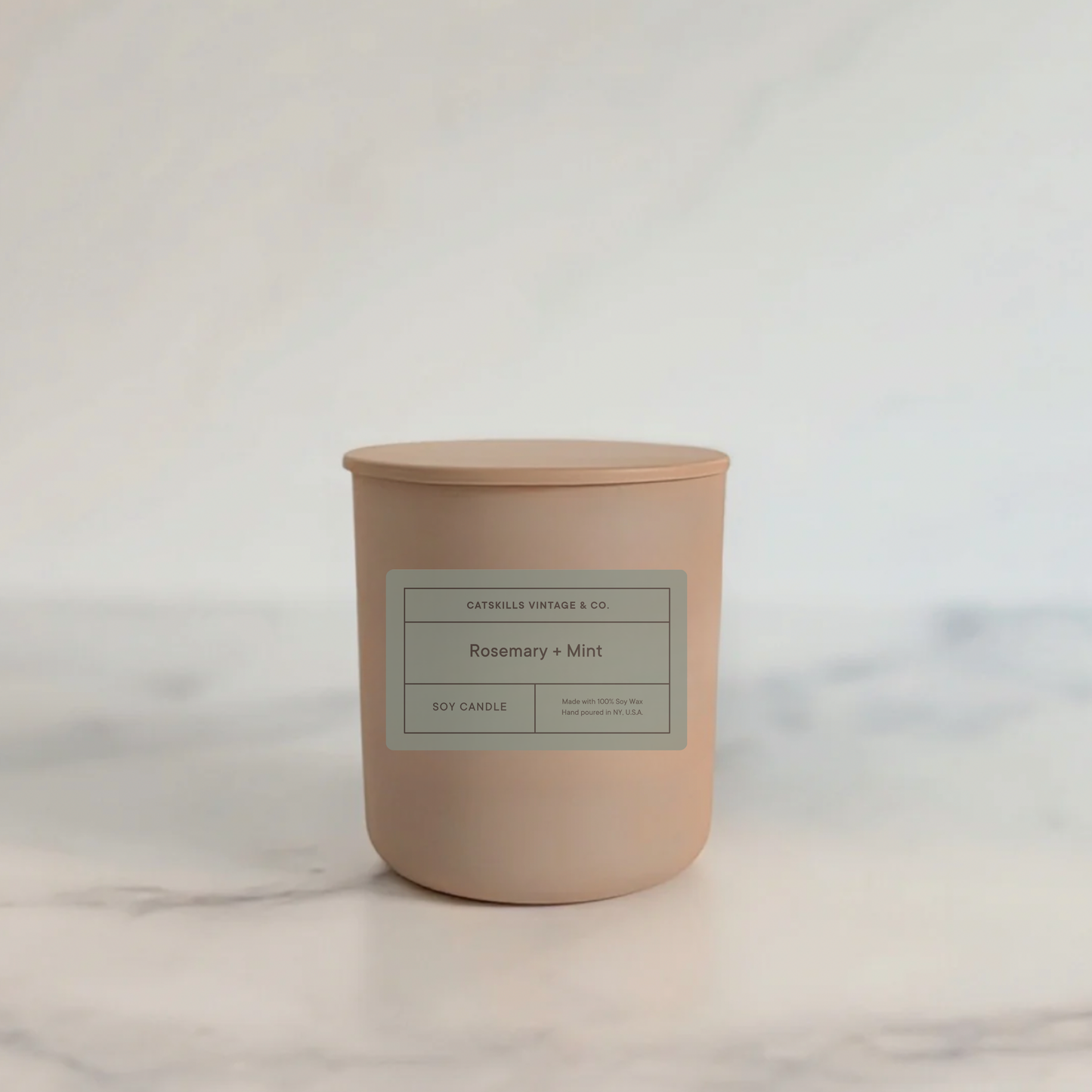 Rosemary + Mint 8 oz. Candle Jar with Lid