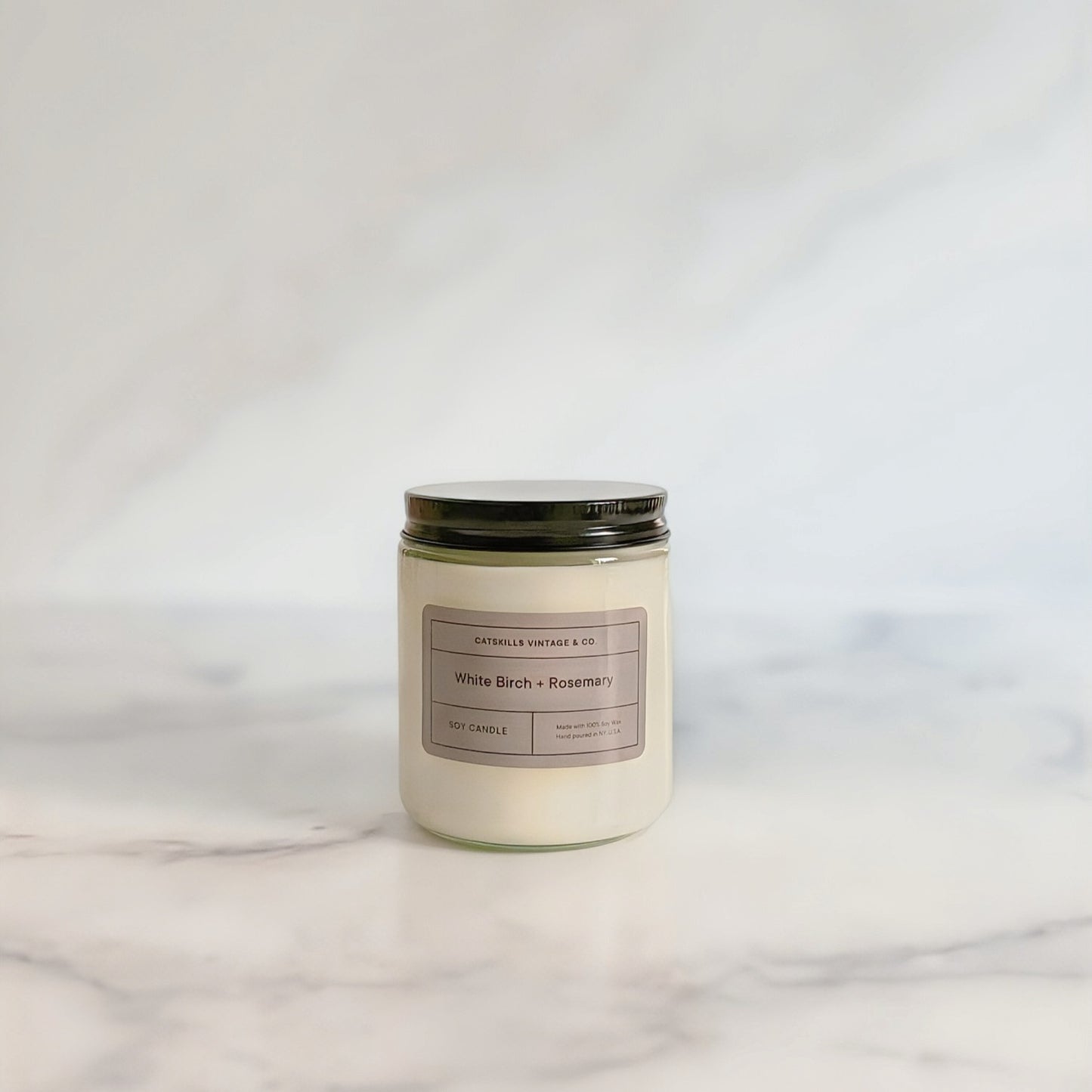 Holiday Glass Jar Candle - White Birch + Rosemary