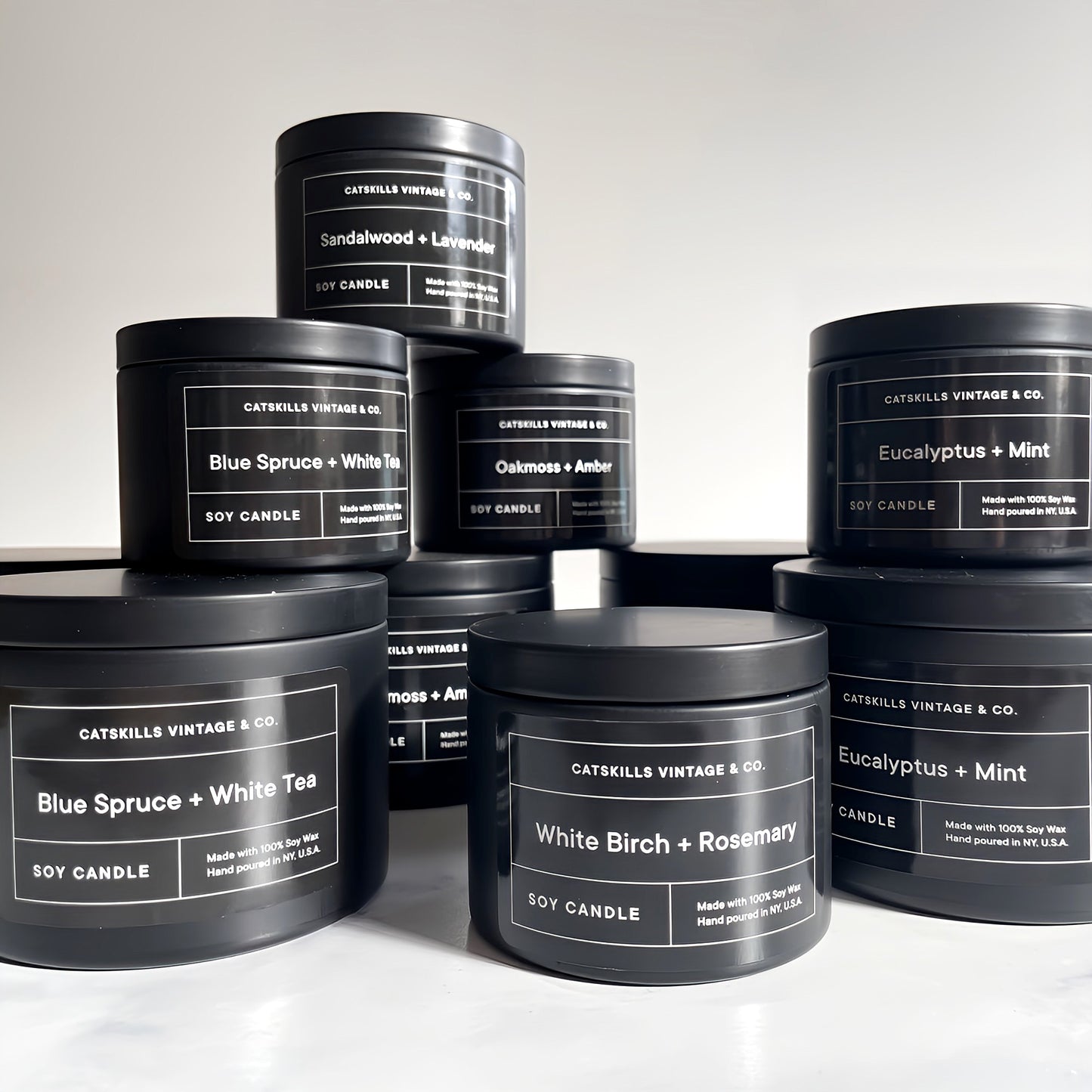 Black Currant + Tonka -  Black Tin Candle