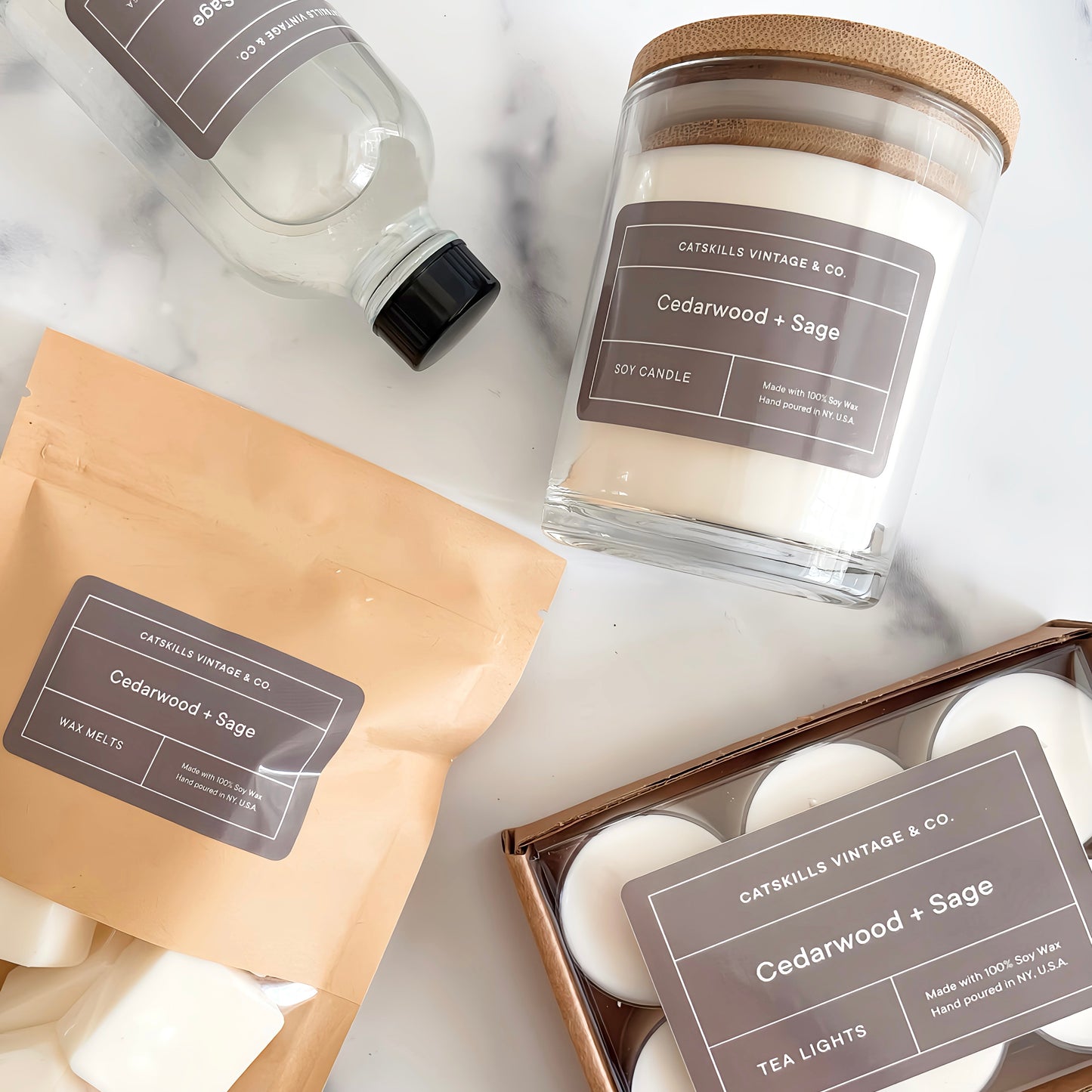 Tea Lights - Cedarwood + Sage