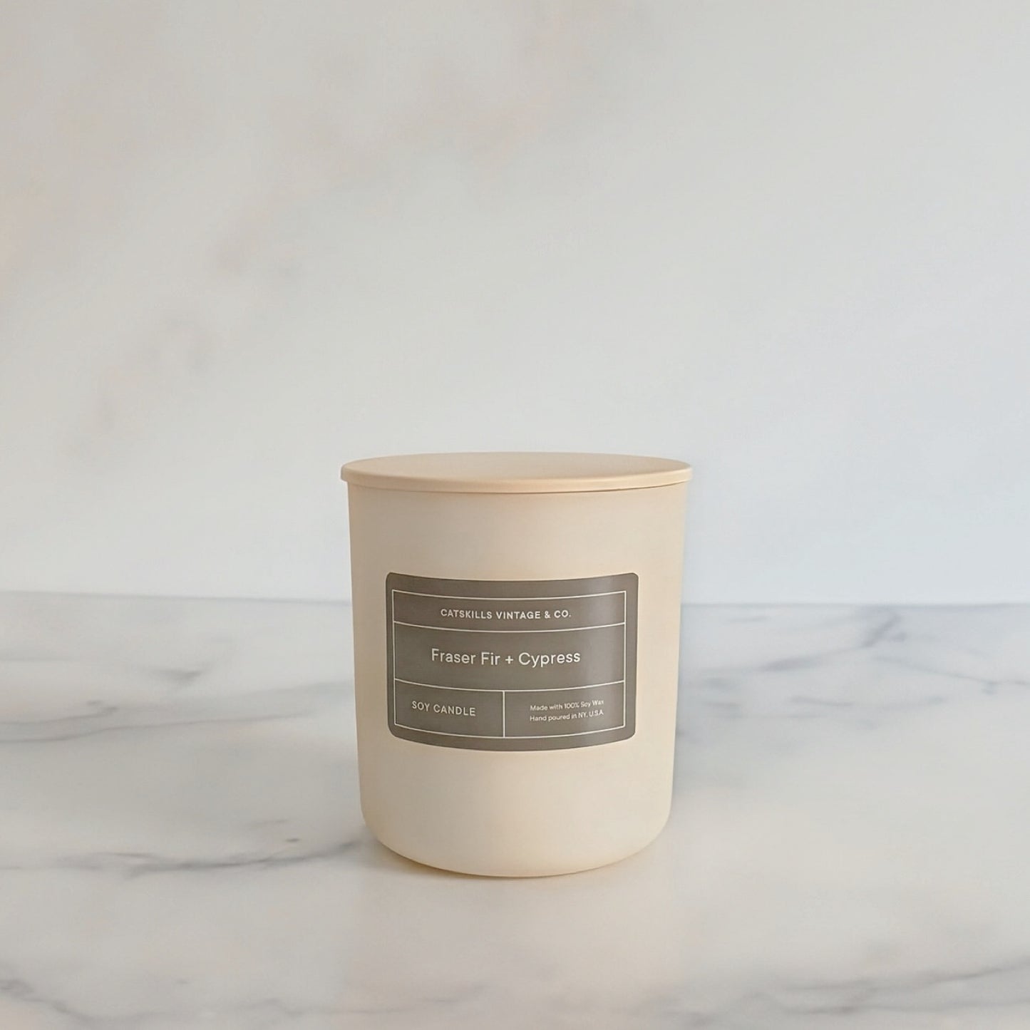 Holiday Candle Jar with Lid  8 oz. - Fraser Fir + Cypress