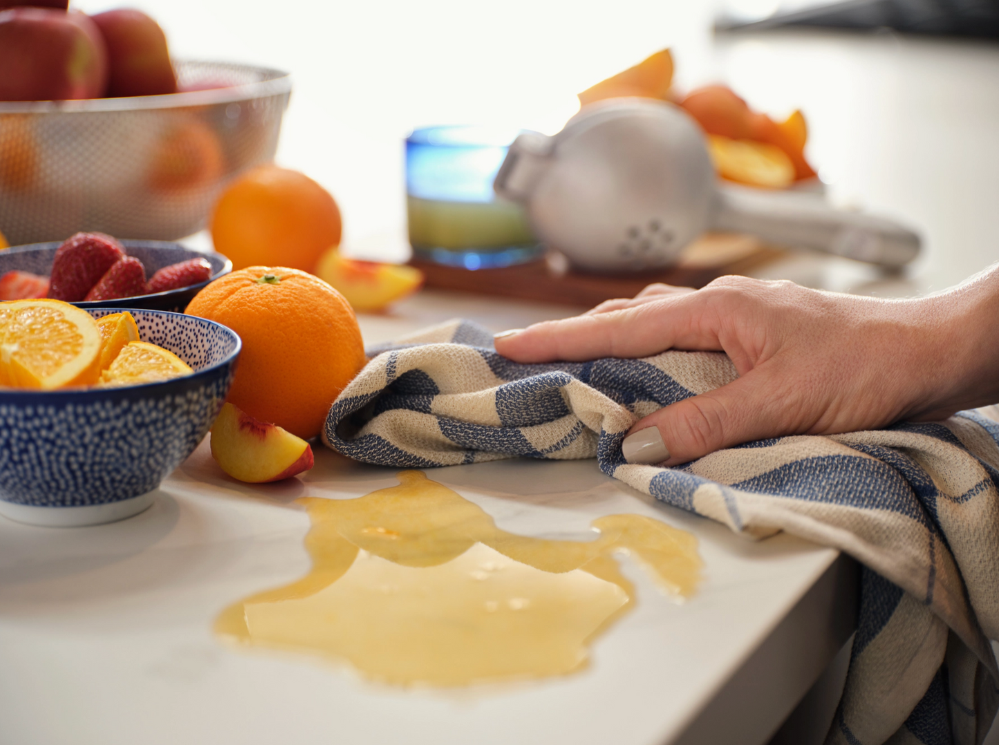 Blue Stripe Kitchen Towel Set