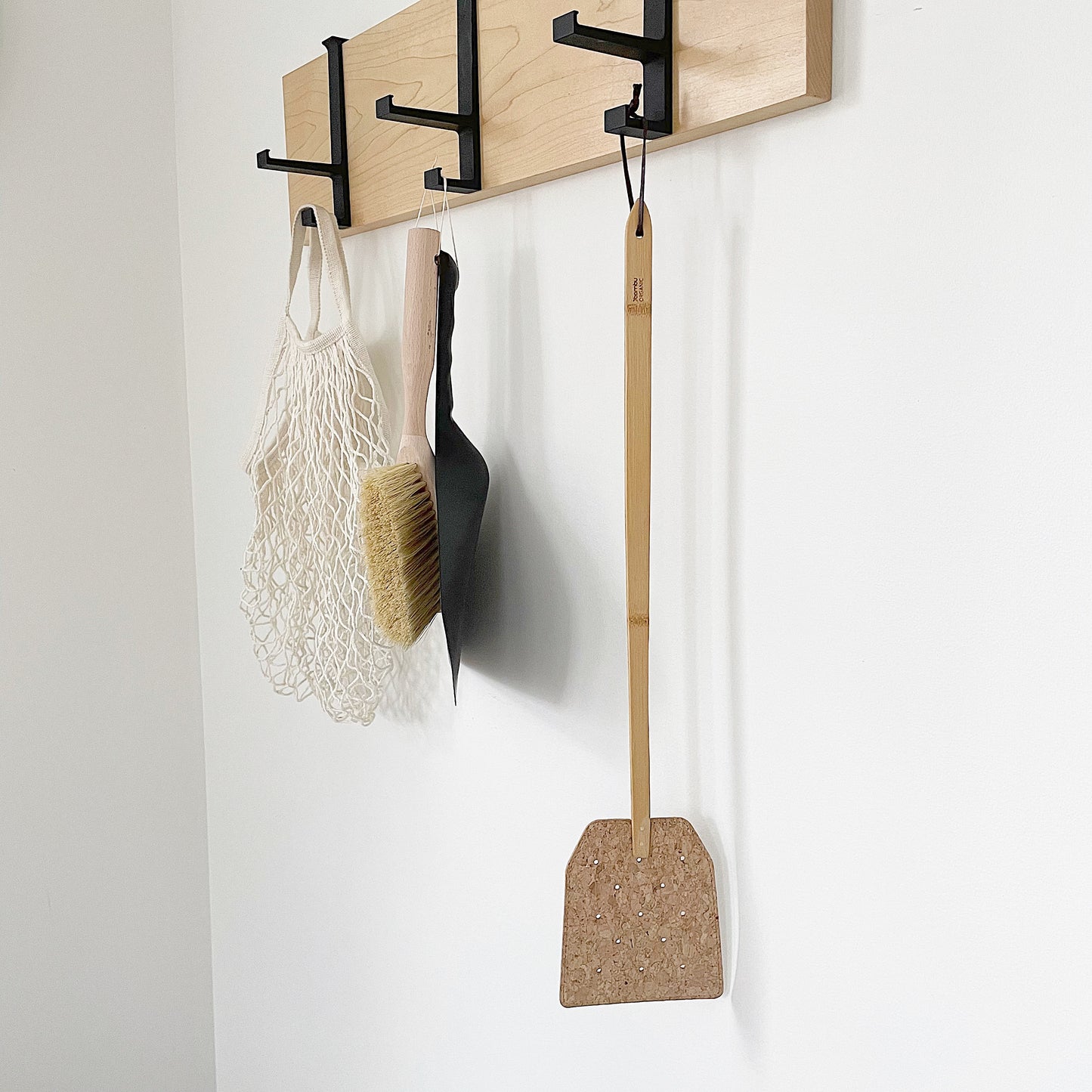 Wooden Hand Broom and Dustpan Set