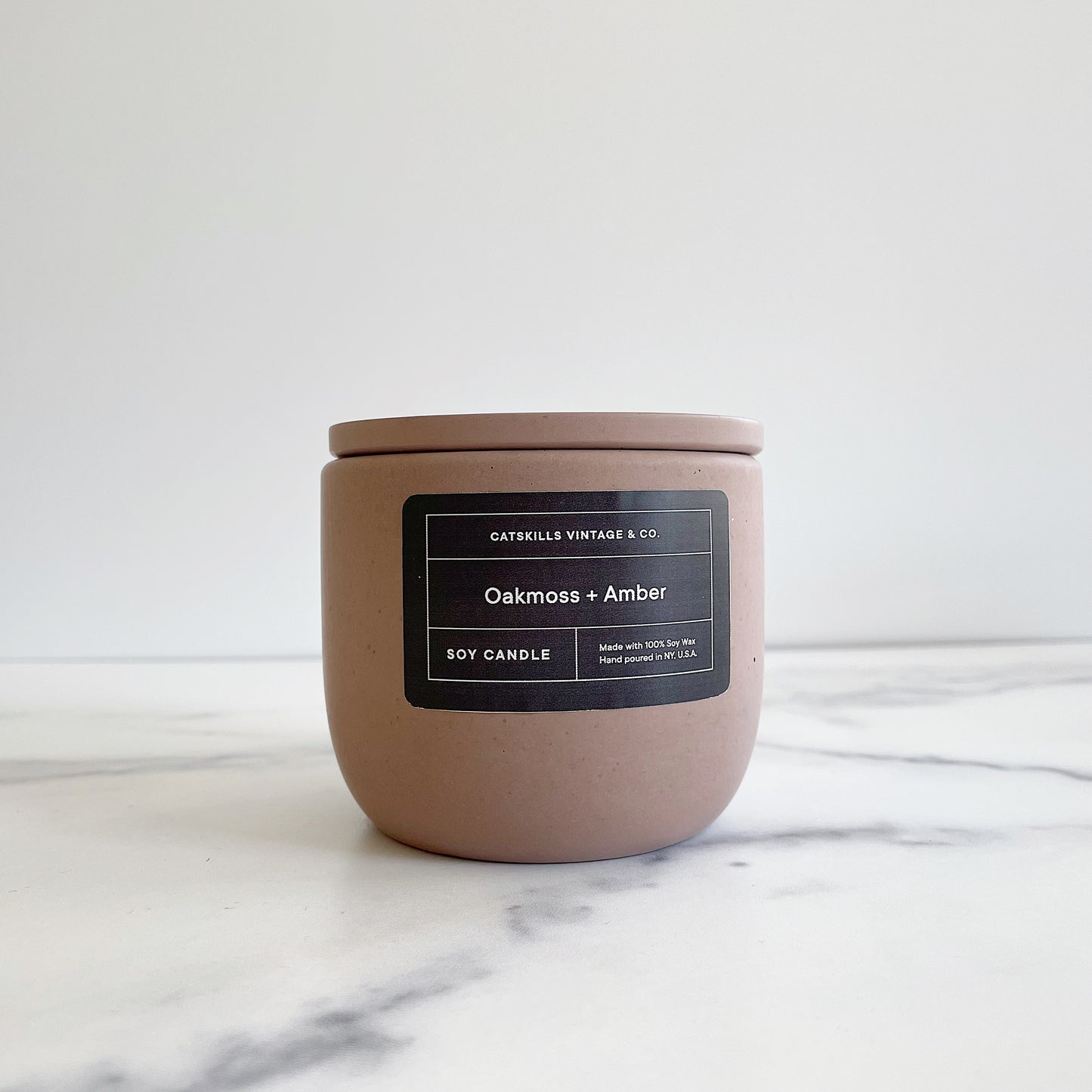 Concrete Soy Candle with Lid