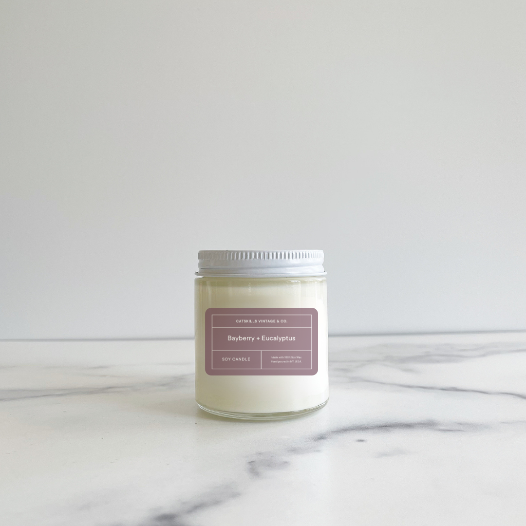 Bayberry + Eucalyptus Glass Jar Candle