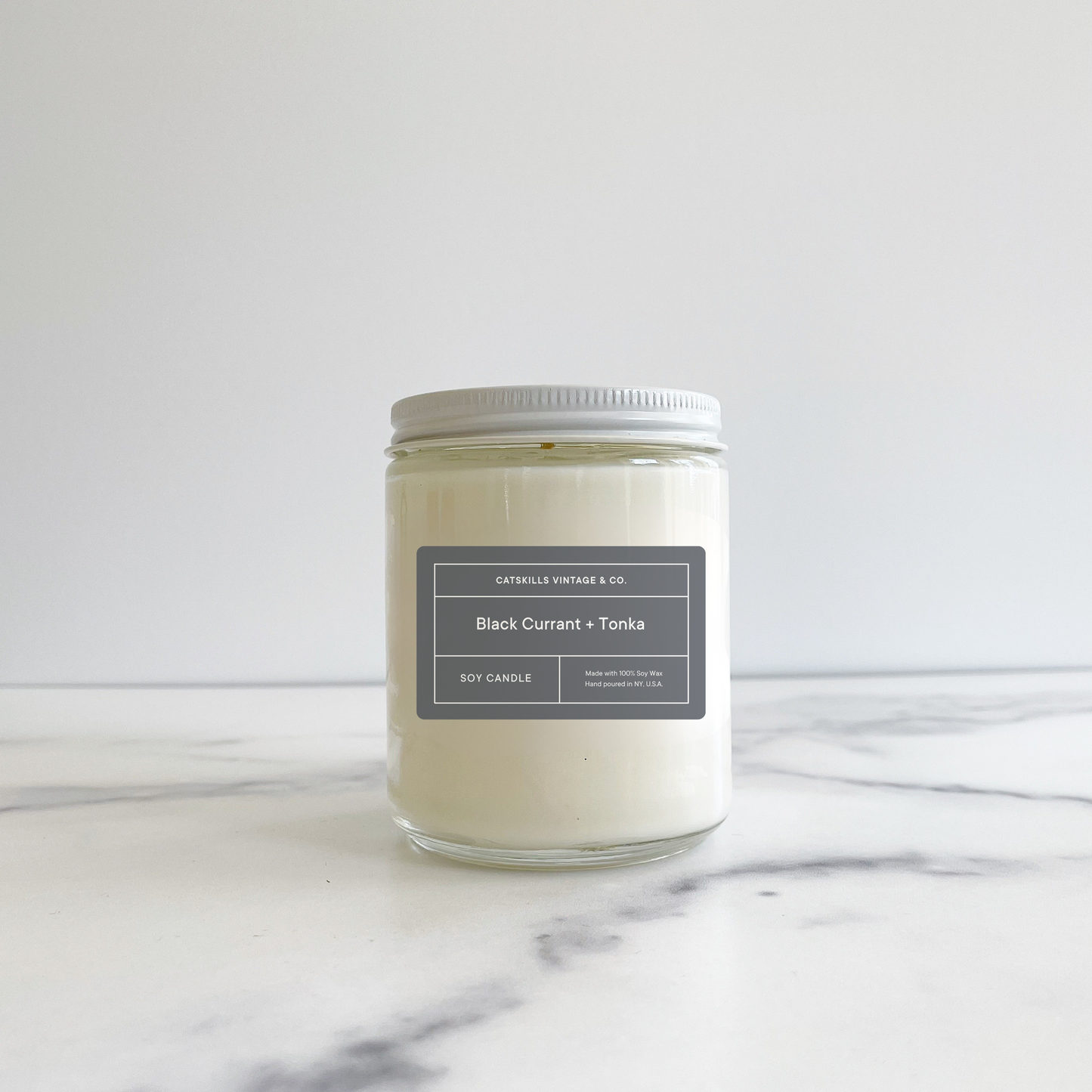 Black Currant + Tonka -  Glass Jar Candle