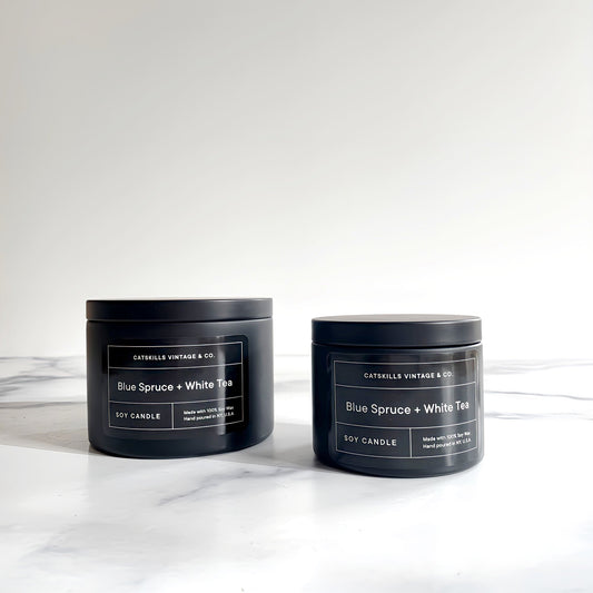 Palo Santo + Bergamot -  Black Tin Candle