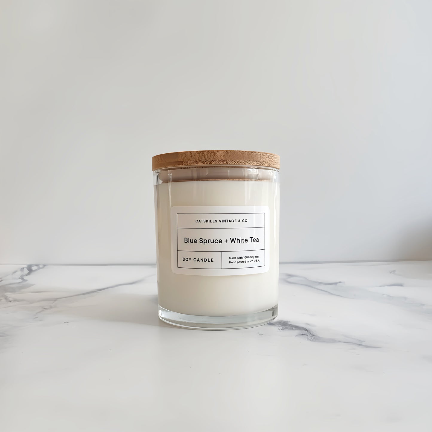 Blue Spruce + White Tea Soy Candle