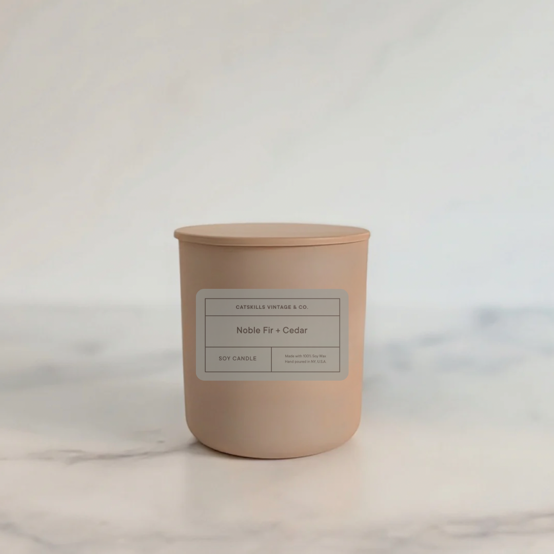 Noble Fir + Cedar 8 oz. Candle Jar with Lid