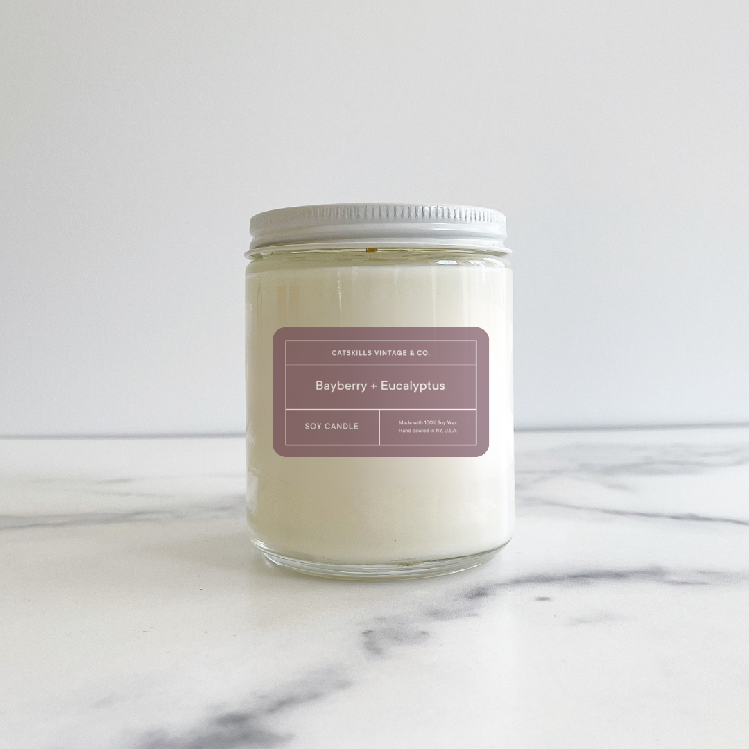 Bayberry + Eucalyptus Glass Jar Candle