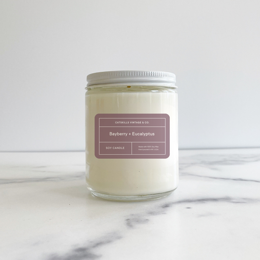 Bayberry + Eucalyptus Glass Jar Candle