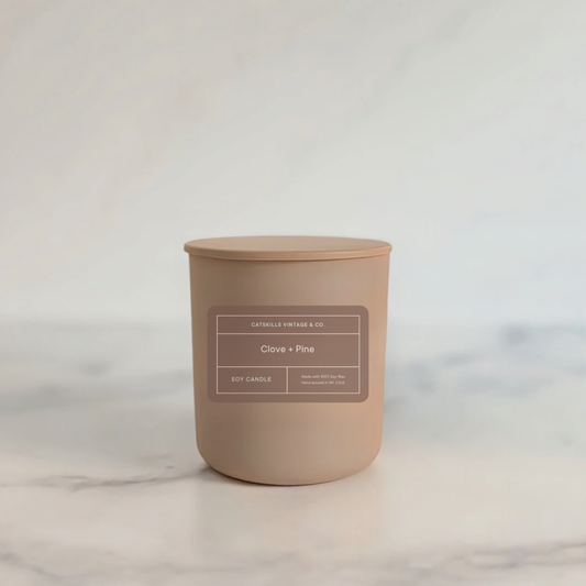 Clove + Pine 8 oz. Candle Jar with Lid