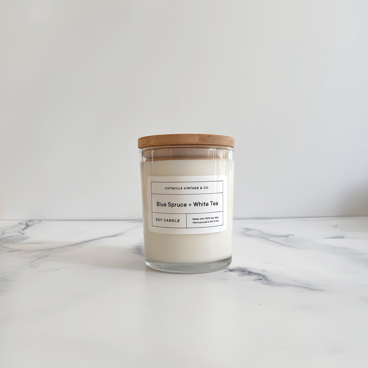 Blue Spruce + White Tea Soy Candle