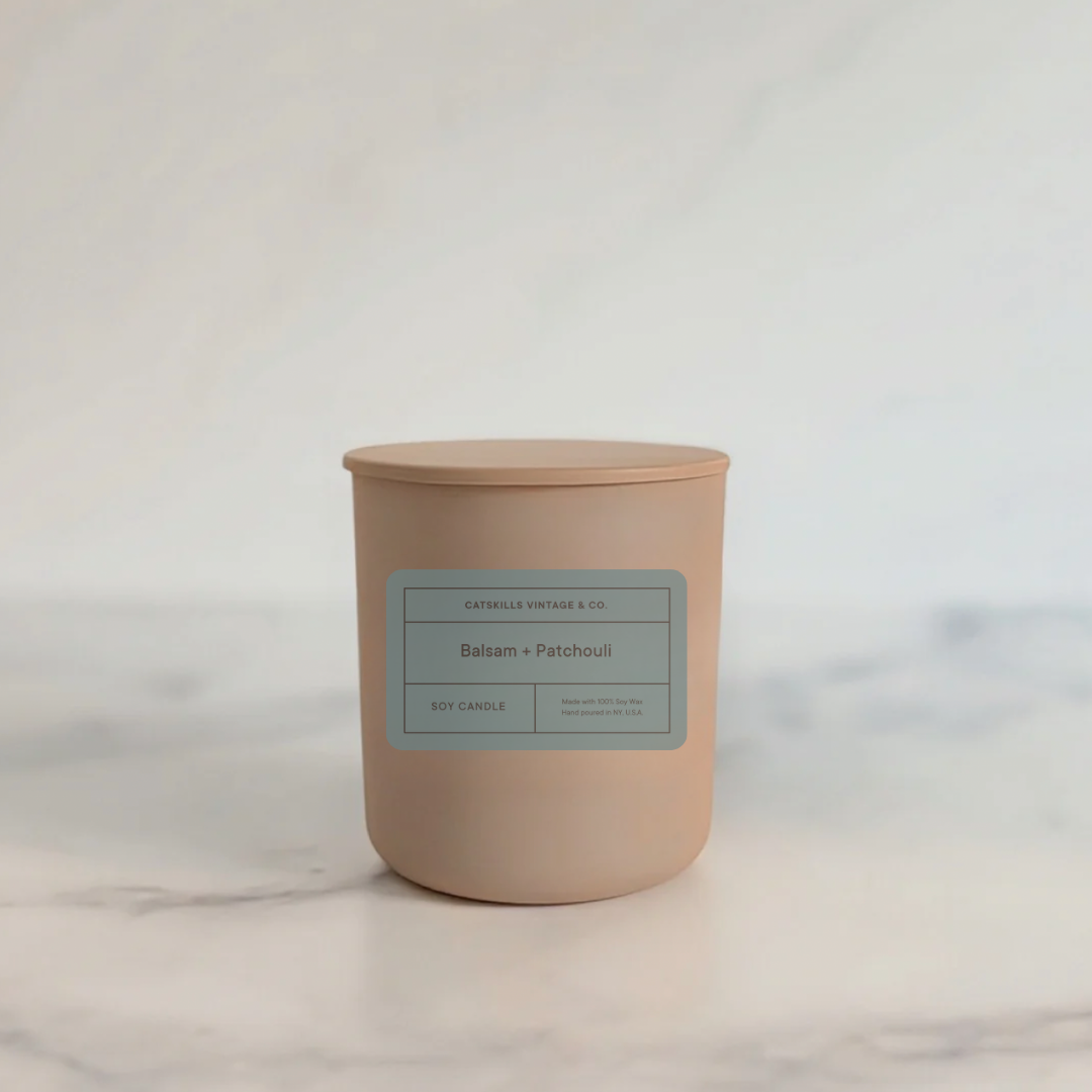 Balsam + Patchouli 8 oz. Candle Jar with Lid