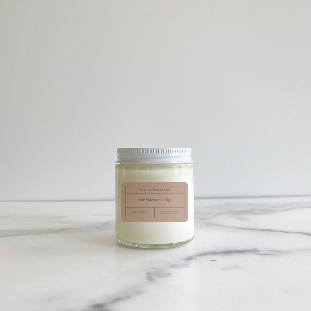 Sandalwood + Fig Glass Jar Candle