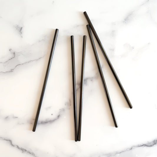 Black Stainless Steel Straw