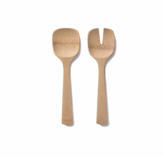 Bamboo Short Salad Serving Set