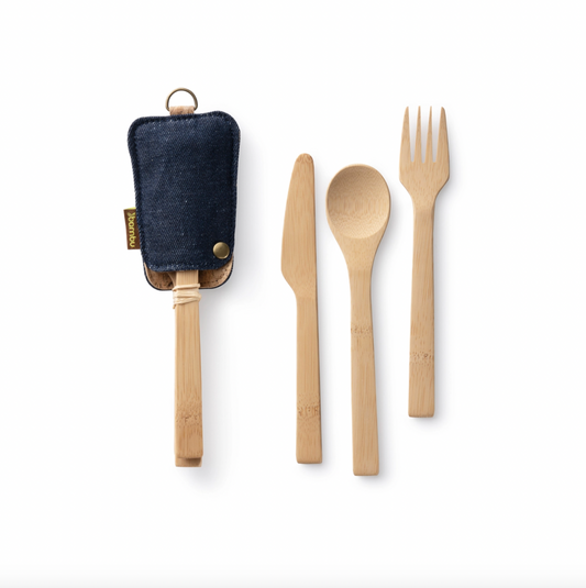 Travel Utensil Set - Hemp Denim