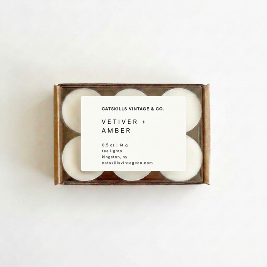 Tea Lights - Vetiver + Amber
