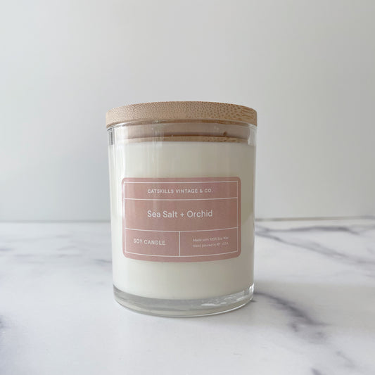 Sea Salt + Orchid Soy Candle