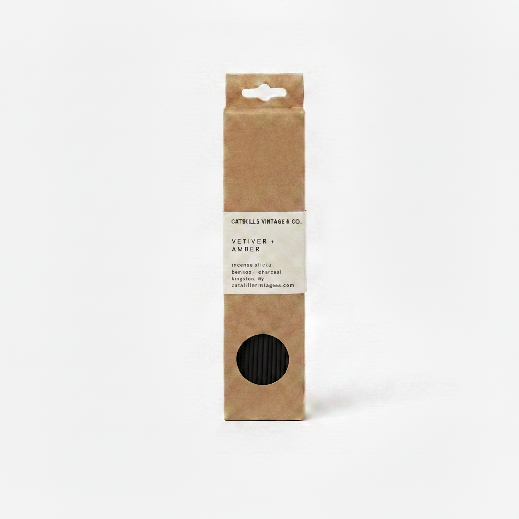 7 inch Incense Sticks - Vetiver + Amber box