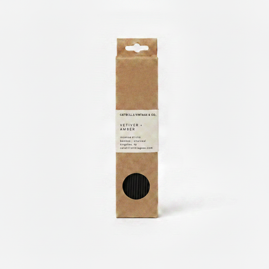 7 inch Incense Sticks - Vetiver + Amber box