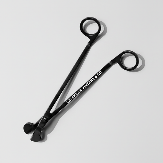 Matte black wick trimmer by Catskills Vintage & Co.