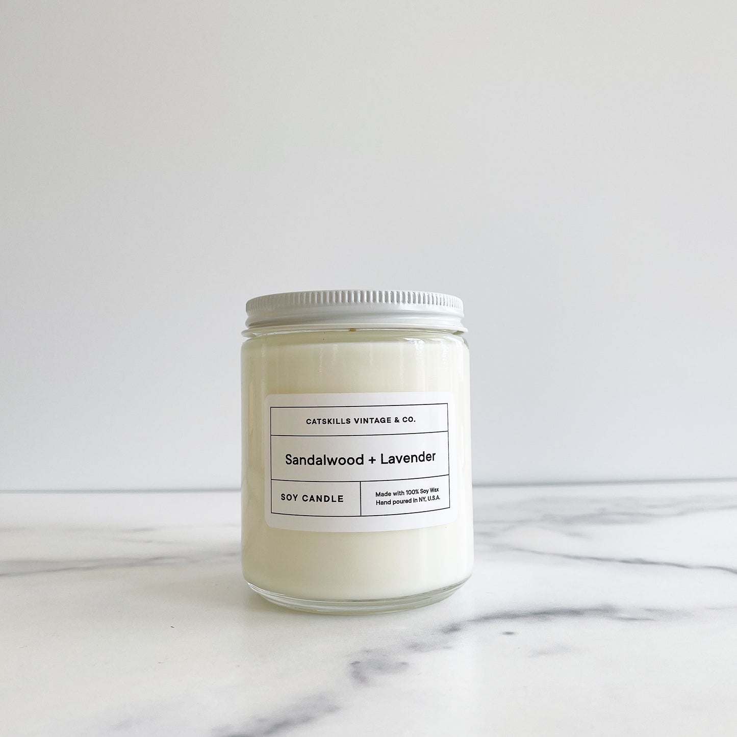Sandalwood + Lavender Glass Jar Candle