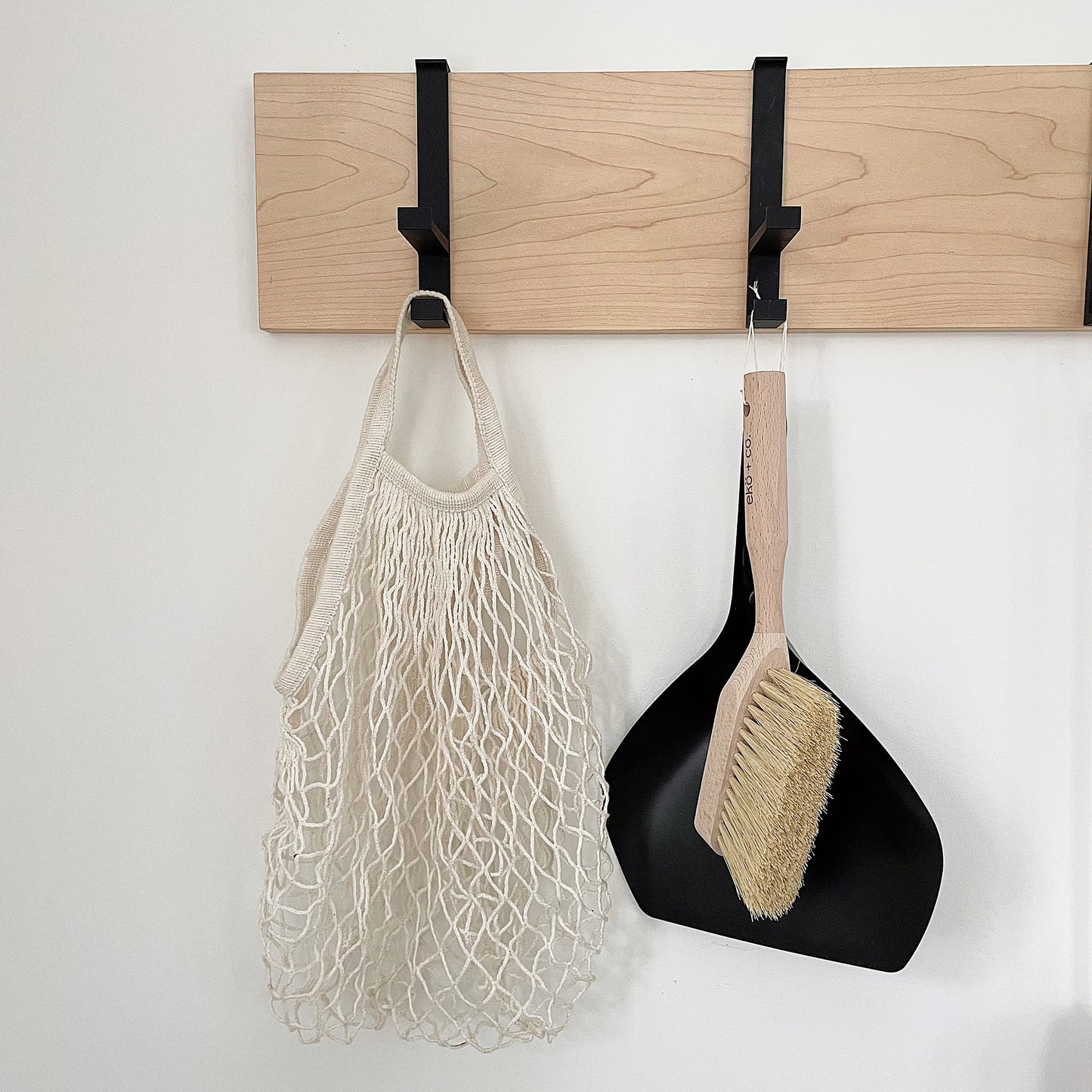 Wooden Hand Broom and Dustpan Set