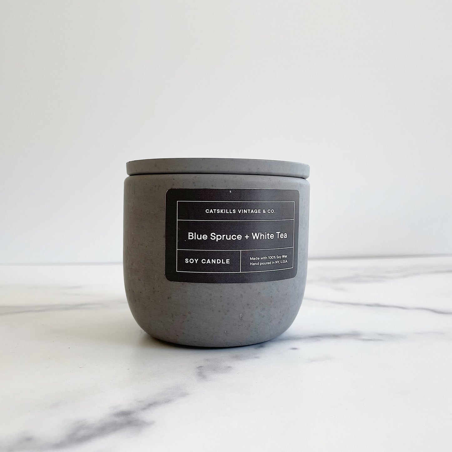 Concrete Soy Candle with Lid