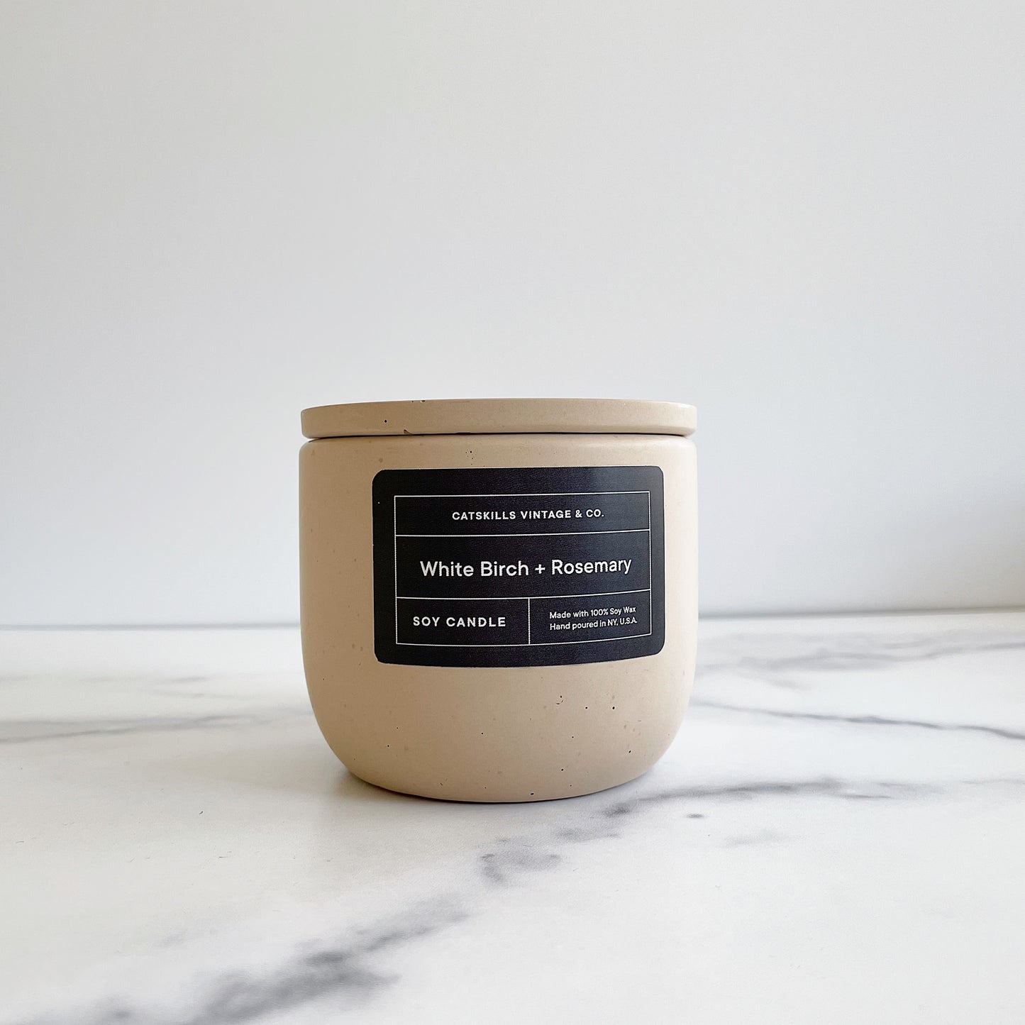 Concrete Soy Candle with Lid