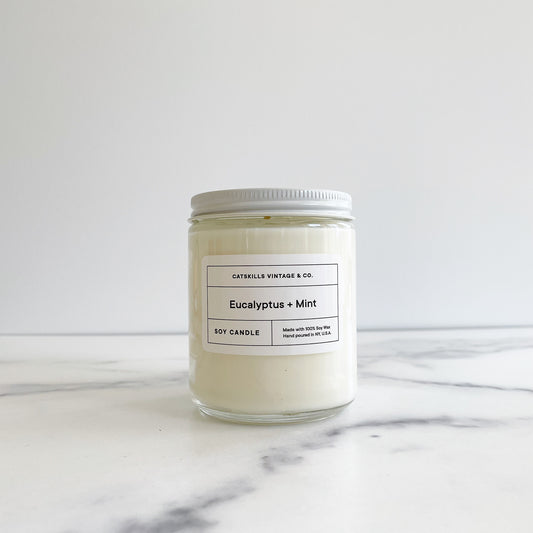 Eucalyptus + Mint Glass Jar Candle