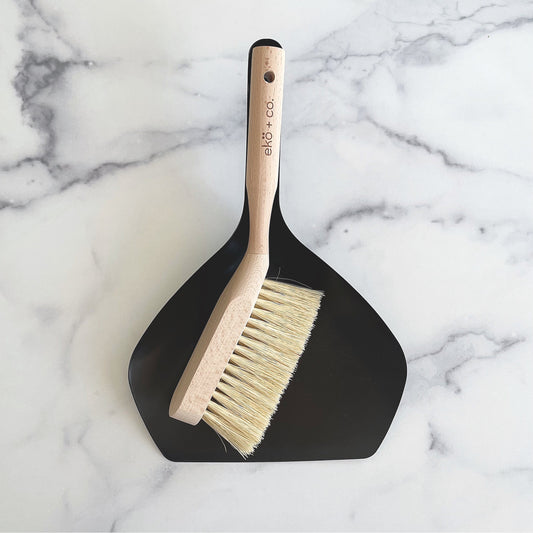 Wooden Hand Broom and Dustpan Set