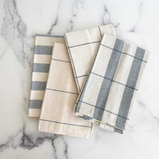 Blue Stripe Kitchen Towel Set